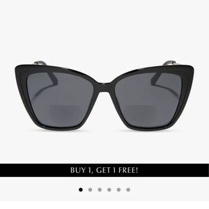 Diff Eyewear Black Cat-Eye Sunglasses